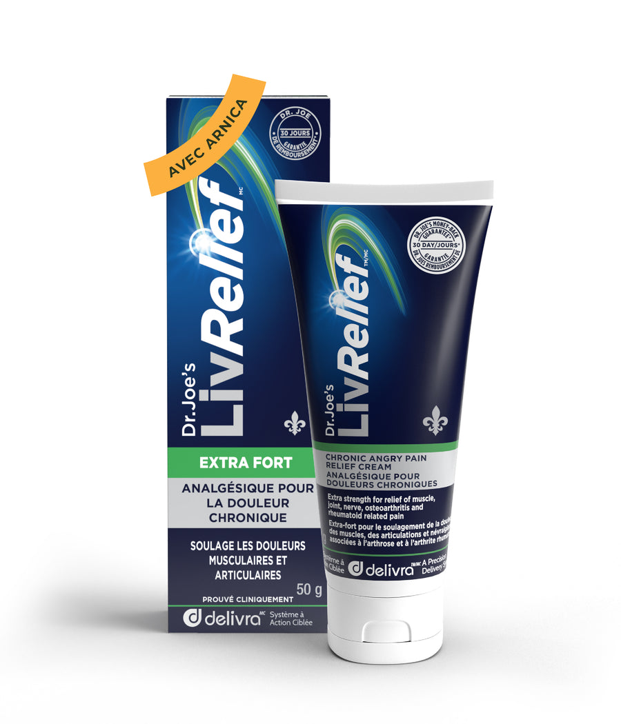 LivRelief Extra Strength Chronic Angry Pain Relief Cream with Arnica