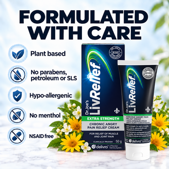 LivRelief Extra Strength Chronic Angry Pain Relief Cream with Arnica