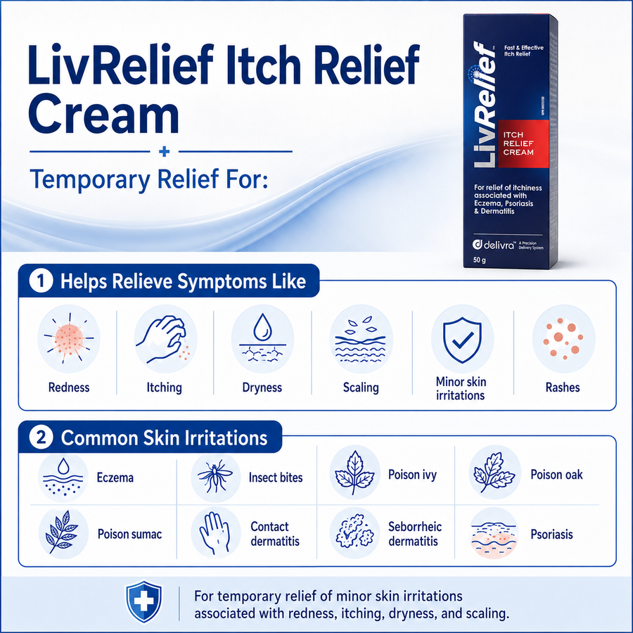 LivRelief Itch Relief Cream 50g